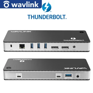 Док-станция Thunderbolt 3 USB C, 8K DisplayPort Dual 4K @ 60 Гц с PD USB 3,0C Gigabit Ethernet для Mac OS Windows Wavlink