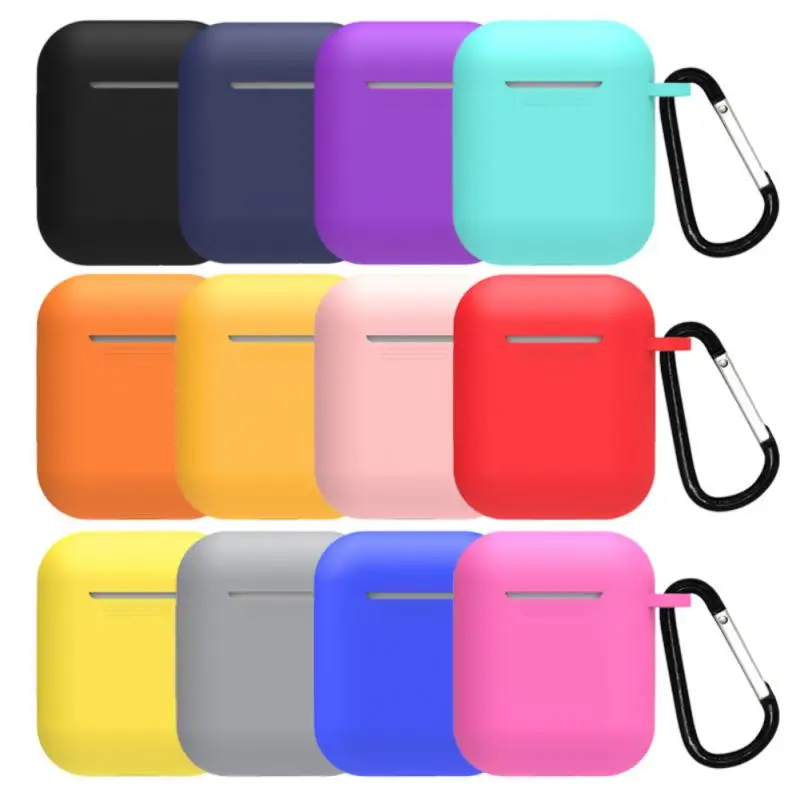 

Fashion Silicone Headphone Set Anti-fall Belt Hook Case Thin Case With Hanging Buckle Earphones Headsets Cases For Apple Airpods