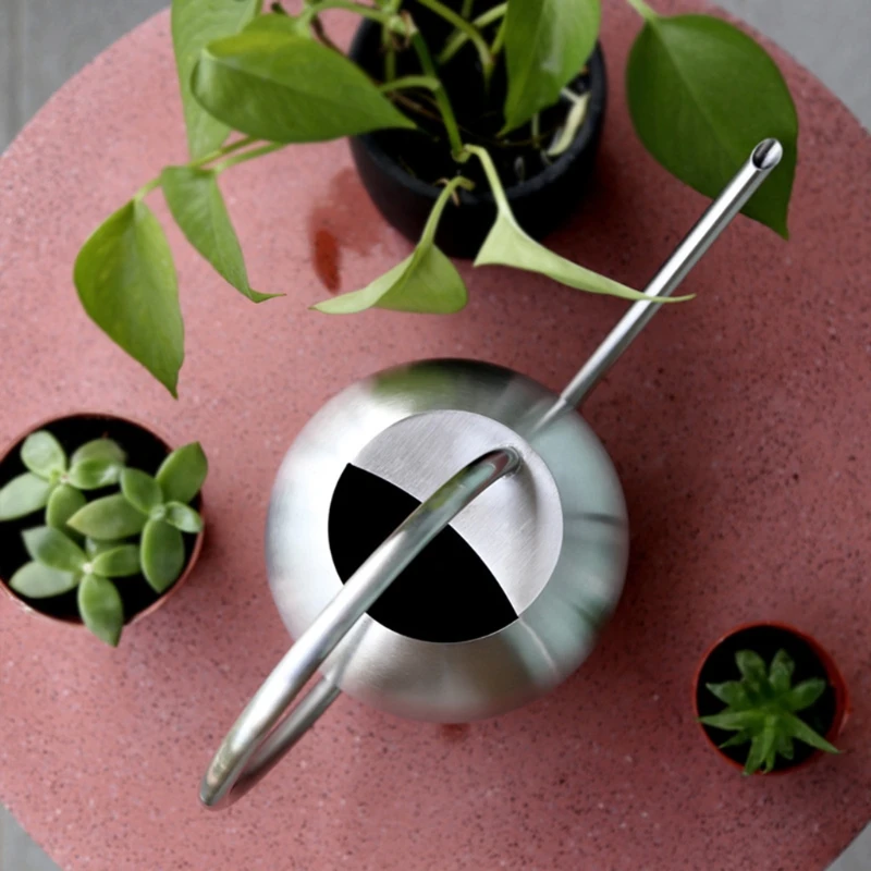 

1L Stainless Steel Watering Can Garden Flower Plants Long Mouth Sprinkling Pot Jones-03