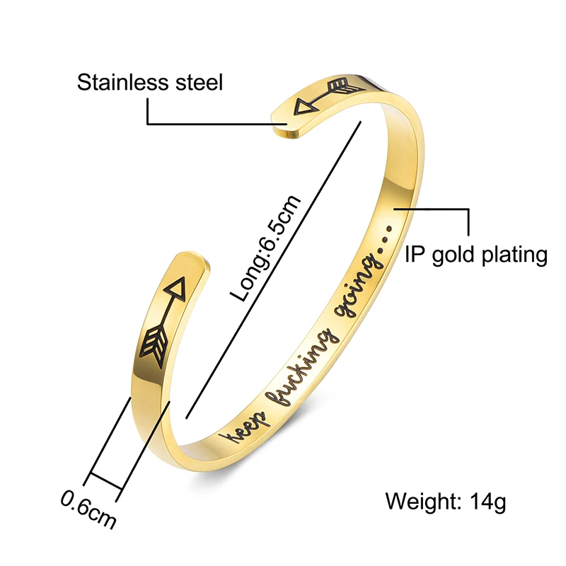 

316L Stainless Steel Custom Bracelets Customized Women Letter Handmade Bangles Personalized Jewelry Cuff Rose Gold Bracelet