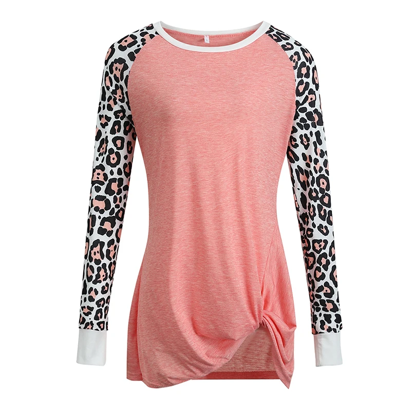 Повседневная Женская футболка с круглым вырезом новая осенне-зимняя модная