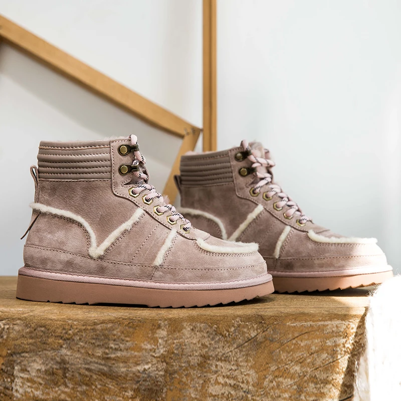 2019 г. Новая зимняя женская обувь женские зимние спортивные ботинки Martin на овечьем