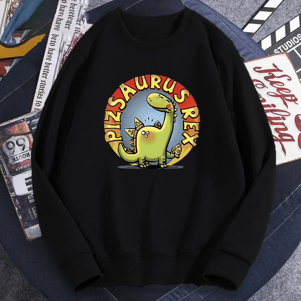 

Толстовка Kawaii Pizsaurus REX мужская с аниме, повседневная Осенняя хлопковая кофта с капюшоном в стиле хип-хоп, мультяшная смешная уличная одежда