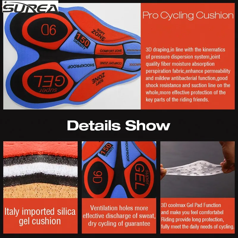 

2020 New Pro Winter Warm Bib Pants Coolmax Gel Thermal Long Cycling Fleece MTB Bike Bicycle Racing Bib Shorts Padded Tights