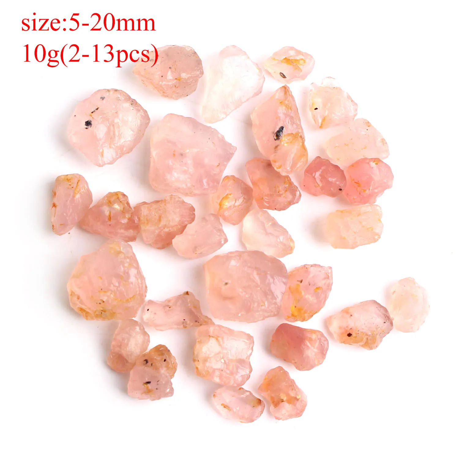 10g Mini Pink Kiwi Rose Quartz Crystal Mineral Rough Stone Gems Specimen DIY Jewelry Gift | Дом и сад