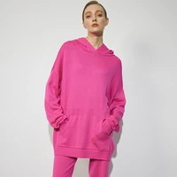 cotton jersey suit womens sweater and pants loose suit