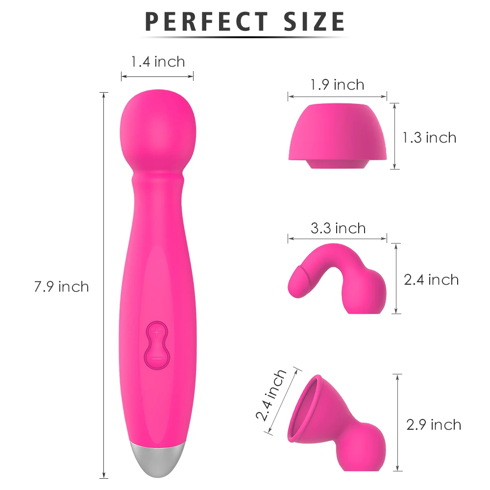 AV Vibrator Magic Wand Massager Multi-Speed Dildo With 3 Caps Headgear Hat Adult Sex Toys For Woman Clitoris Shop | Красота и
