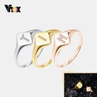 Vnox Пользовательские Выгравировать перстни для Для женщин, элегантный геометрический женский перстень полосы аксессуар, не вызывают аллергию, Нержавеющаясталь ювелирные изделия