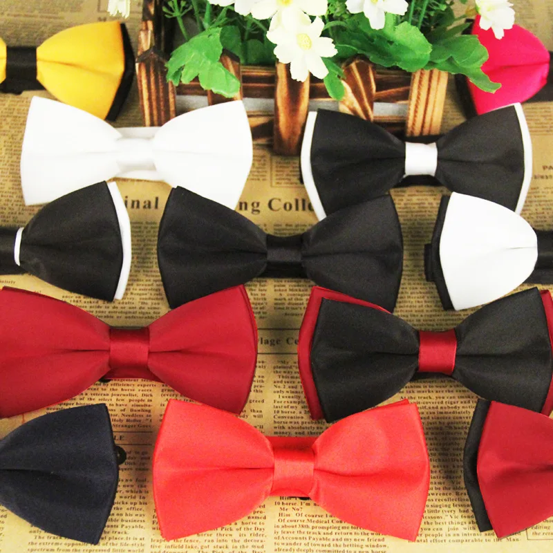 

Галстук-бабочка мужской, Классический шелковый, регулируемый, для смокинга, Галстуки Для Свадьба