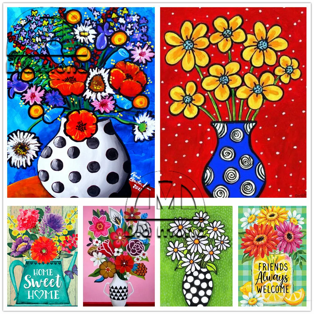 

Abstract Scenery Diy Diamond Painting Flowers Full Drill Embroidery Mosaic Art Picture Rhinestones Cross Stitch Kit Wall Decor