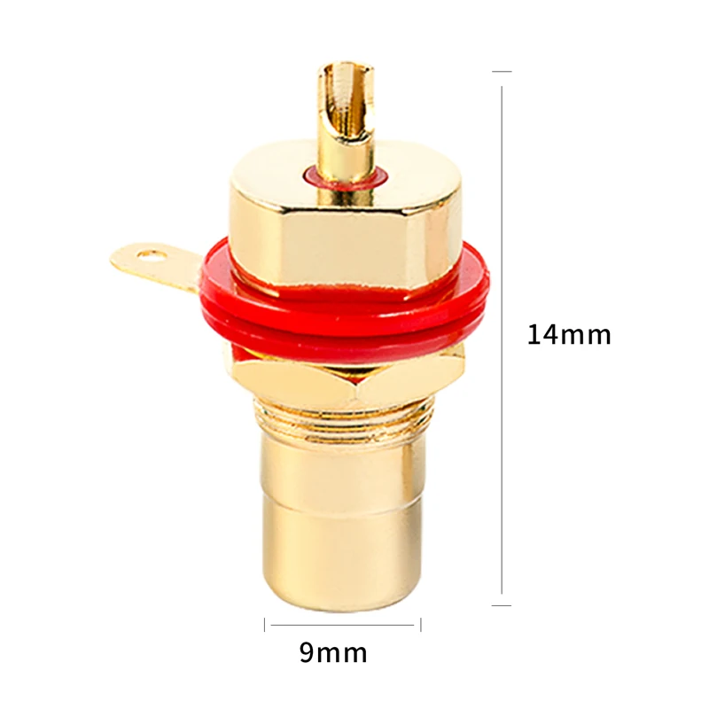 1 шт. позолоченный медный гнездовой разъем RCA для монтажа на панели | Электроника