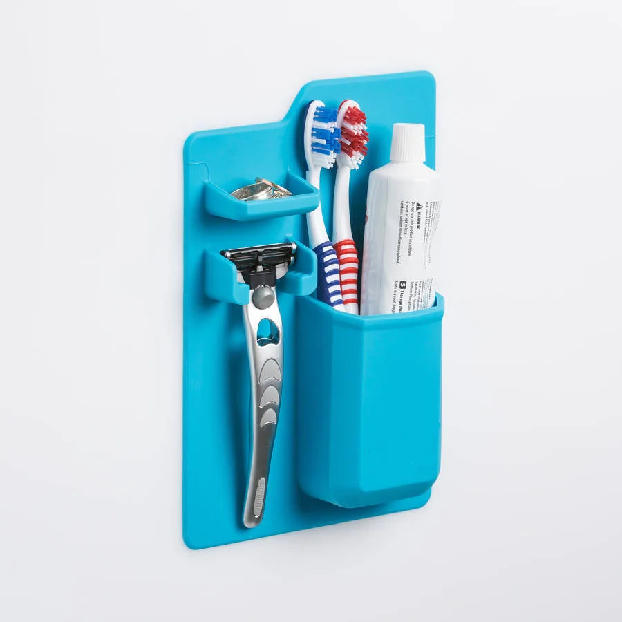 Multifunction Wall-mounted Silicone Toothbrush Toothpaste Holder Bathroom Wash Supplies Razor Storage Box Organizer | Дом и сад