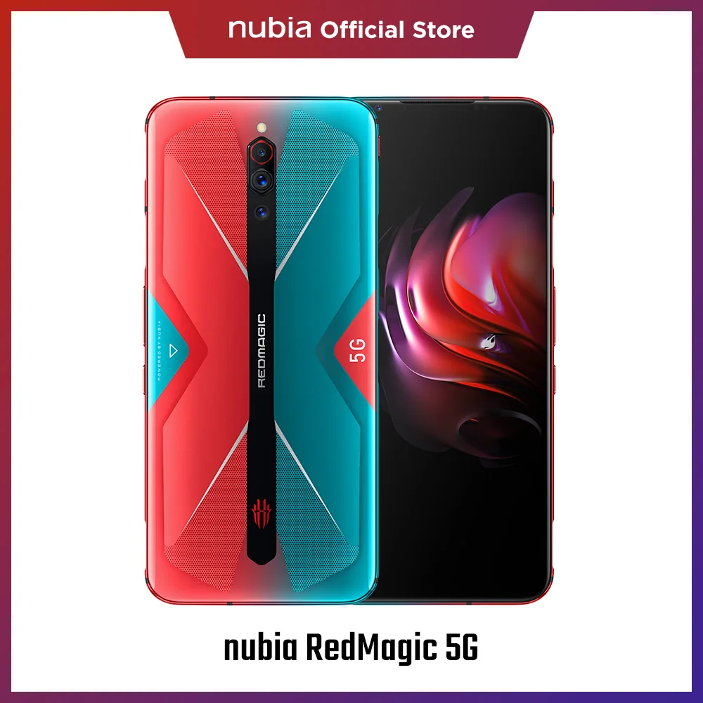 Смартфон nubia RedMagic 5G 8 ГБ 128 6 65 дюйма 144 Гц Snarpdragon 865 камера 64 мп 55 Вт 10 А зарядное