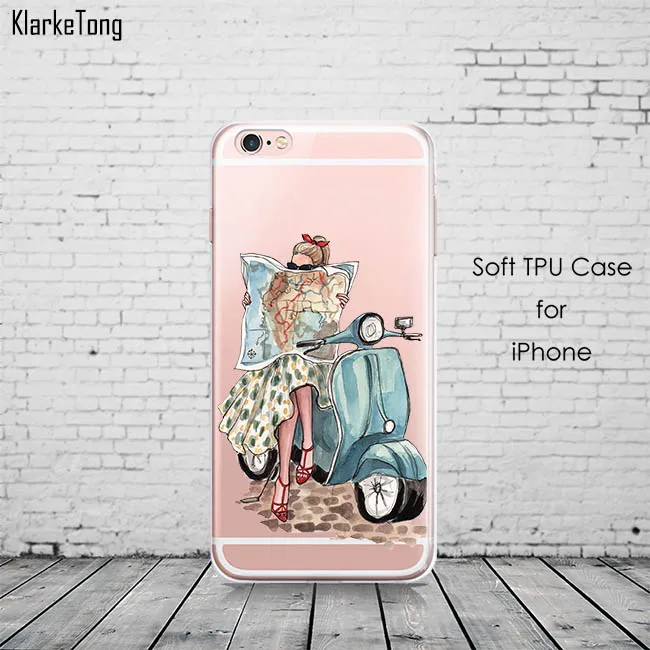 Летние дорожные пляжные прозрачные мягкие силиконовые чехлы для девушек iPhone 11 Pro