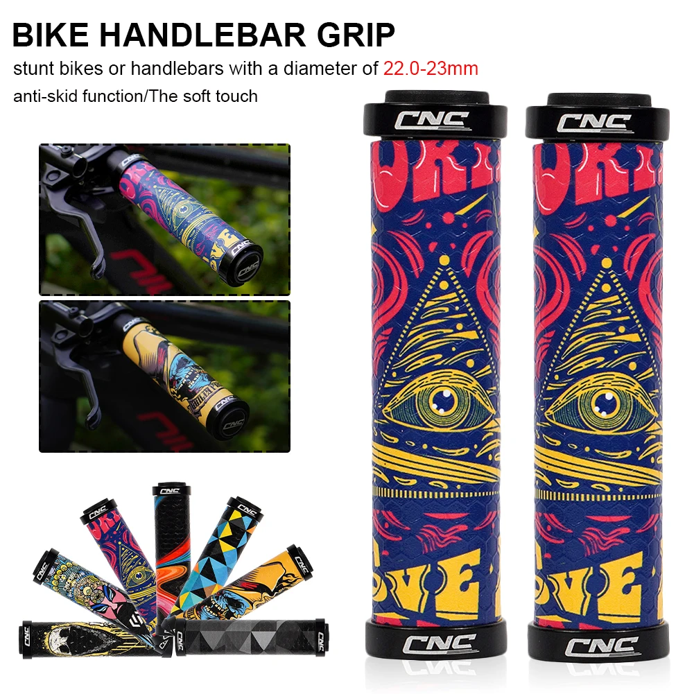 

22.2mm Mountain Bike Silicone Grip Shockproof Anti-skid Lock-On Soft Silicone Handlbear Grip Cover Bicycle Accessories Grip