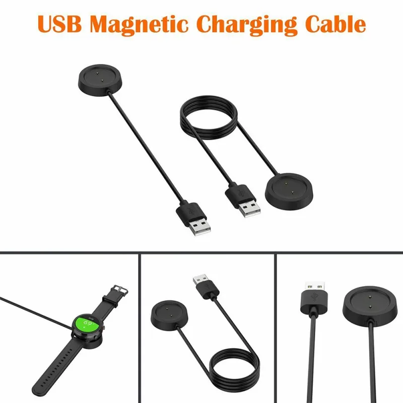 1 м Магнитный силовой кабель USB портативное зарядное устройство для умных часов зарядный кабель для Huami Amazfit GTR 42 мм 1909 GTR 47 мм 1901 GTR