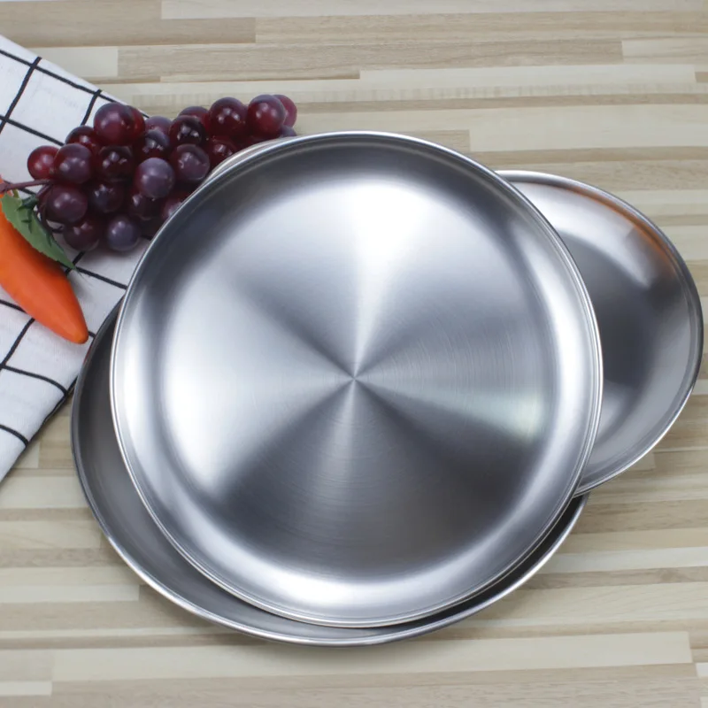 5 шт./компл. Нержавеющая сталь обеденная тарелка столовая посуда Кухня Еда