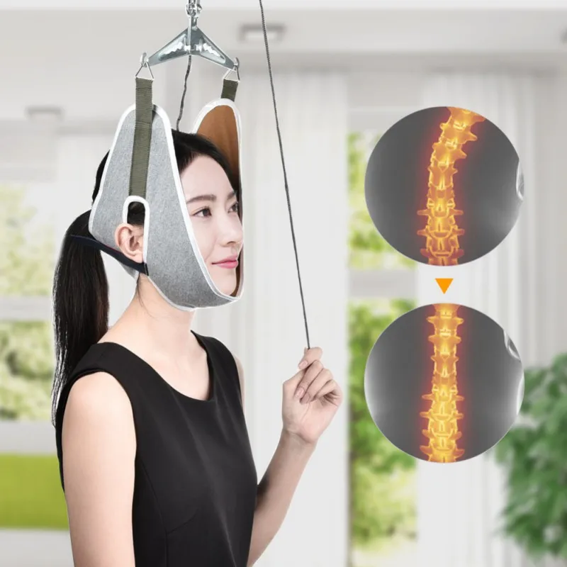 

Household Portable Neck Massager Traction Device Kit Neck Back Stretcher Adjustment Chiropractic Hanging Neck Extension Pulling