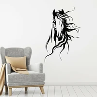 horse head vinyl wall decal for office pet animal stallion racehorse wall stickers decor living room classroom decoration w618