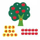 Монтессори математическая игрушка яблони обучения детей развитие ума детский сад Сделай Сам ткань Раннее Обучение развивающая игрушка