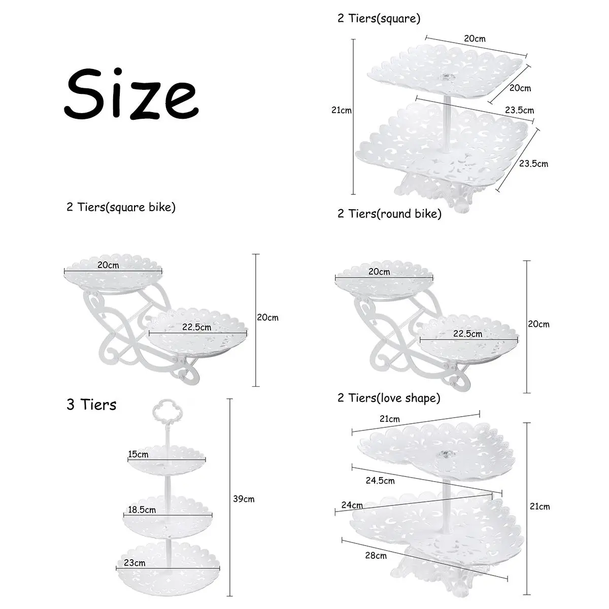 

2/3 Tiers Cake Stand Afternoon Tea Wedding Plates Party Tableware Bakeware Tray Dessert Display Rack Cake Decorating Tools