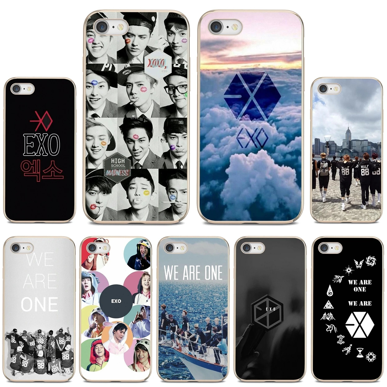 

Silicone Case For iPhone 10 11 12 13 Mini Pro 4S 5S SE 5C 6 6S 7 8 X XR XS Plus Max 2020 Exo Kpop
