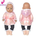 Одежда для детей, детская мода Кукла Одежда зимнее пальто для девочек 18 дюймов куклы девушки розовая куртка игрушки верхняя одежда