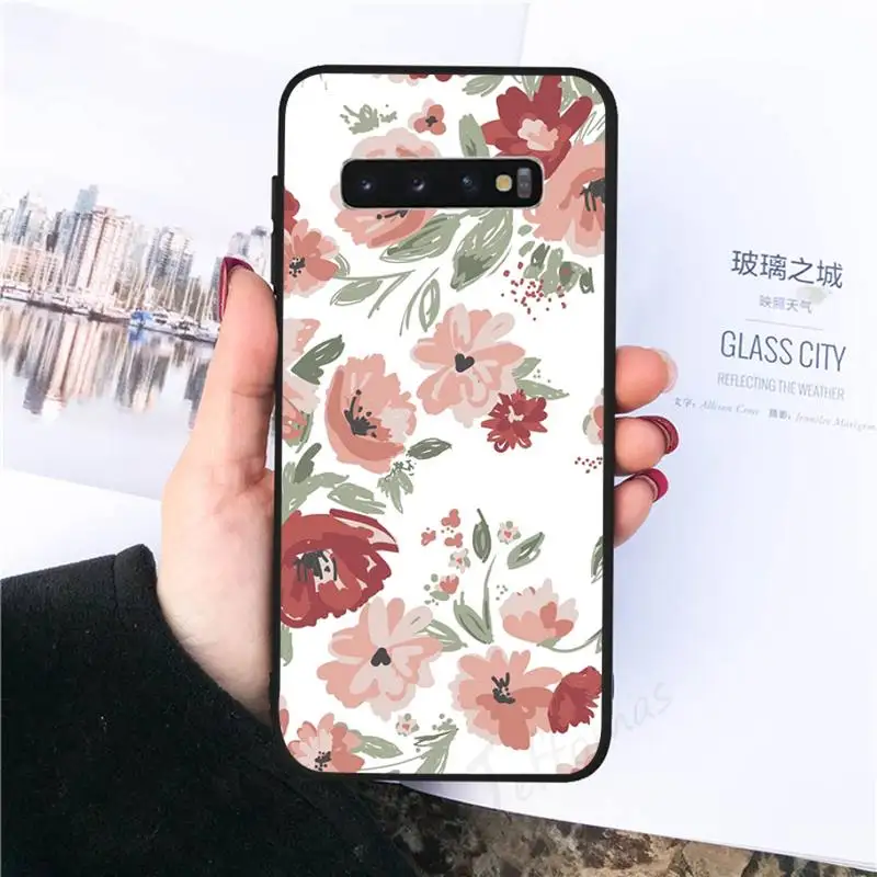 

Flower Romantic Phone Case For Samsung galaxy S 8 9 10 20 21 30 A 30 50 51 70 note 10 plus Ultra 5g