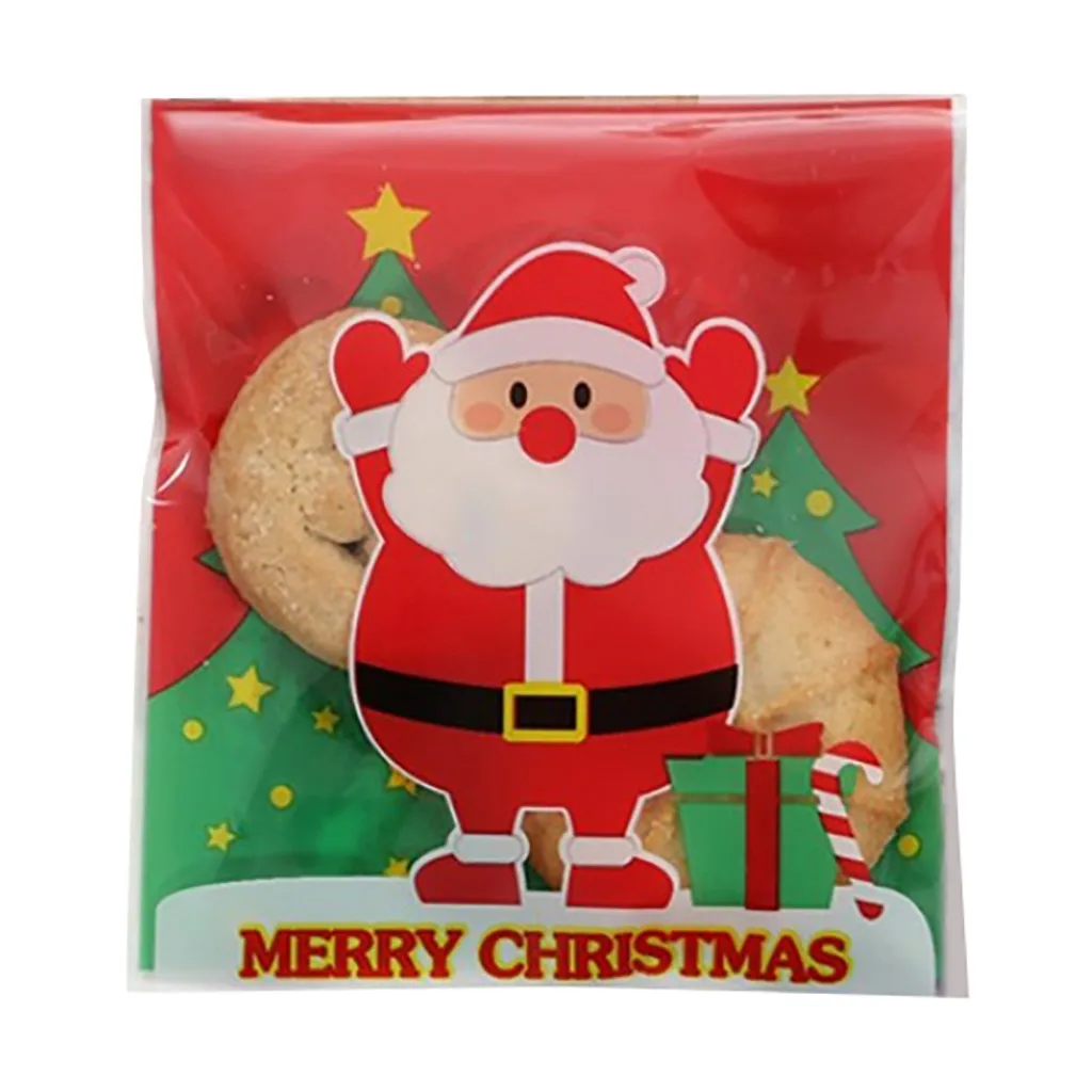 a Merry Candy подарочные пакеты Рождество Санта печенье быстрая свадьба день рождения подарок мешок печенье выпечки Упаковка печенья мешок 8P - Цвет: a