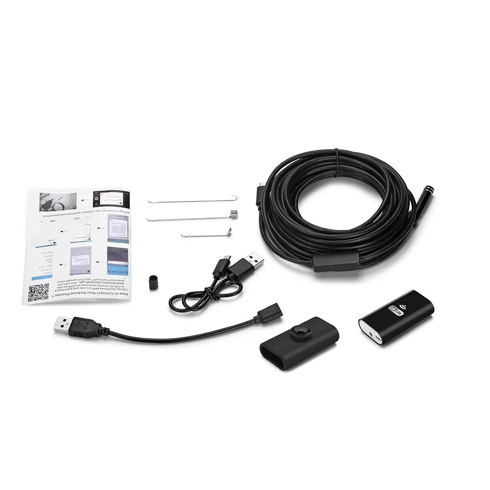 Эндоскопическая камера 10 м Wi Fi объектив 8 мм 2 МП 720P гибкий USB кабель жесткий провод