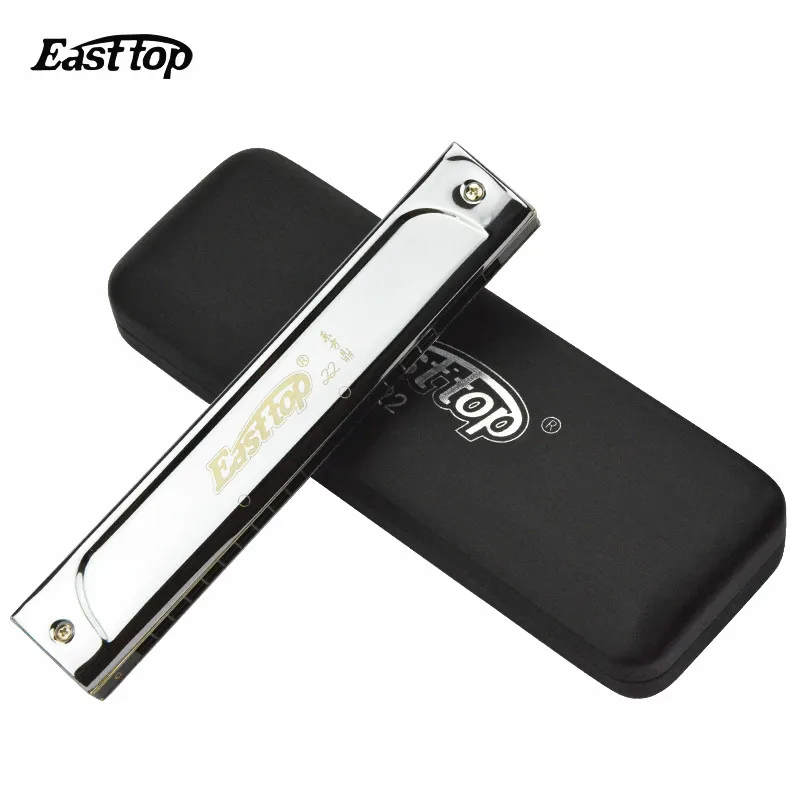 T22 Easttop 22 Отверстия Tremolo Губная гармошка Серебряная Harpa металлическая духовой