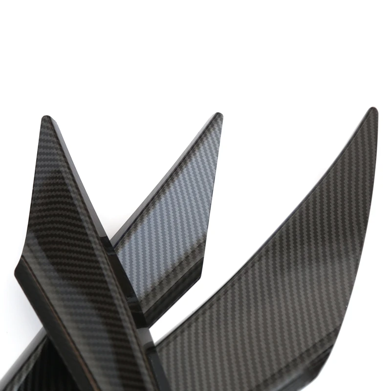 Новый 4 шт./компл. карбоновый внешний автомобильный спойлер Canards Valence Chin передний