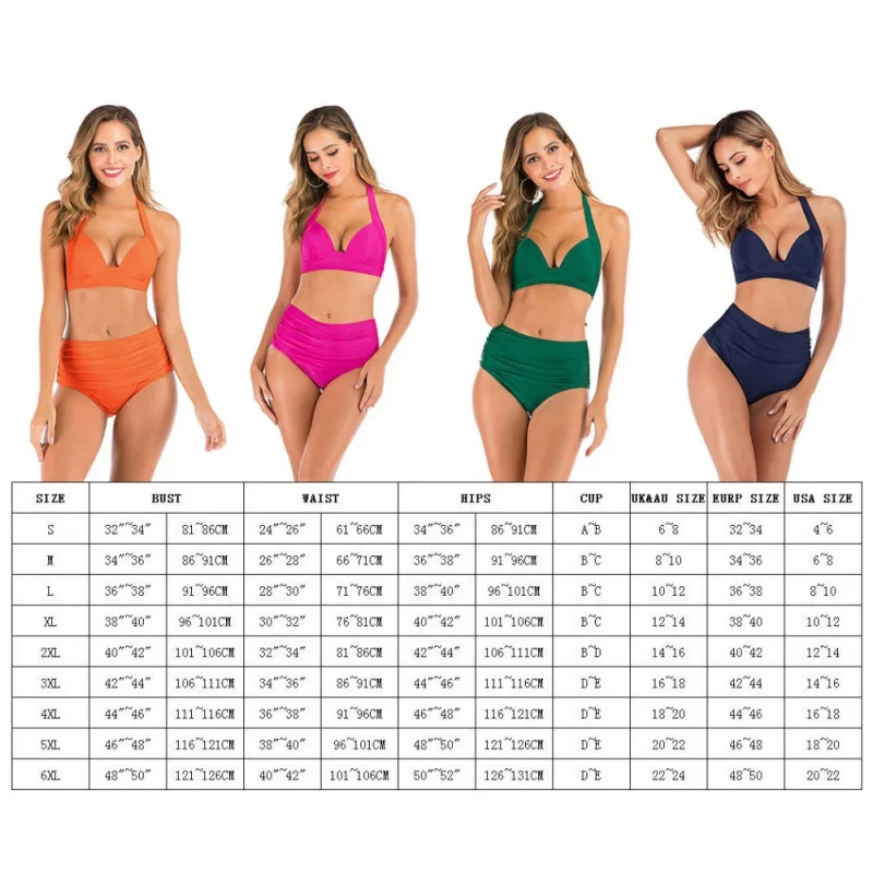 

Women Swimwear Swimsuit Sexy Push Up Solid Color Bikinis Set Swimming Bathing Suit Beachwear Summer Brazilian Bikini
