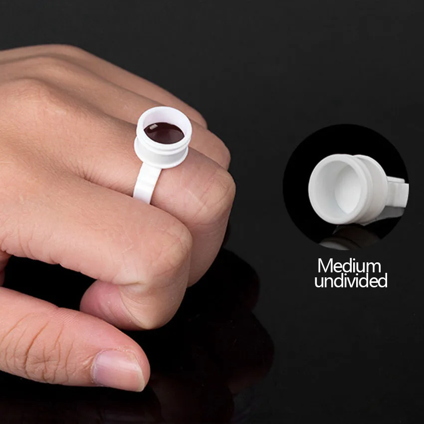 100 упаковок одноразовые кольца для перманентного макияжа без делителя держатель