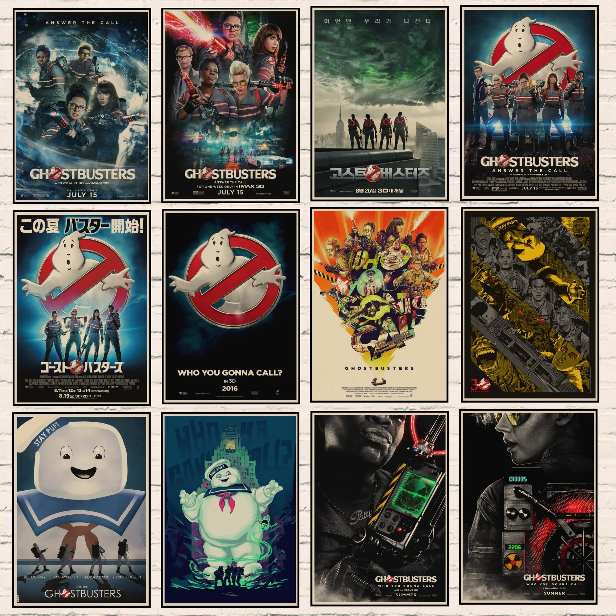 Классический Ghostbusters плакат печать на крафтовой бумаге Винтаж домашний декор