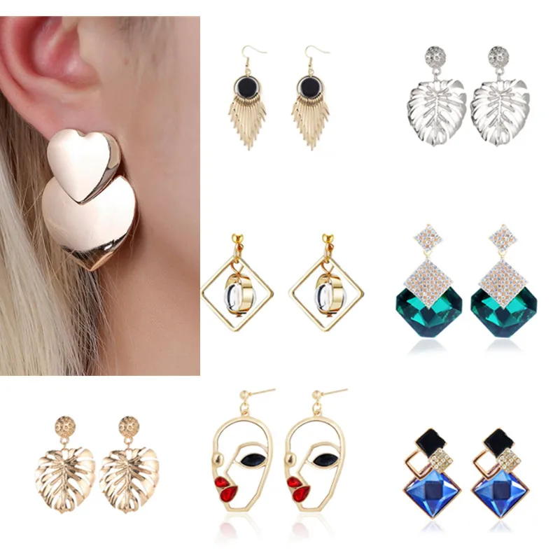 Новые эффектные Висячие серьги для женщин модные золотые акриловые