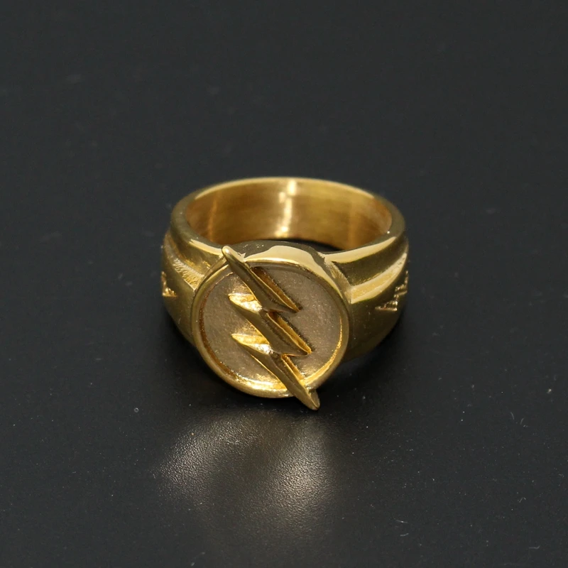 The Flash Season Cosplay Reverse Flash Ring 316L Stainless Steel Mens Gift Jewelry