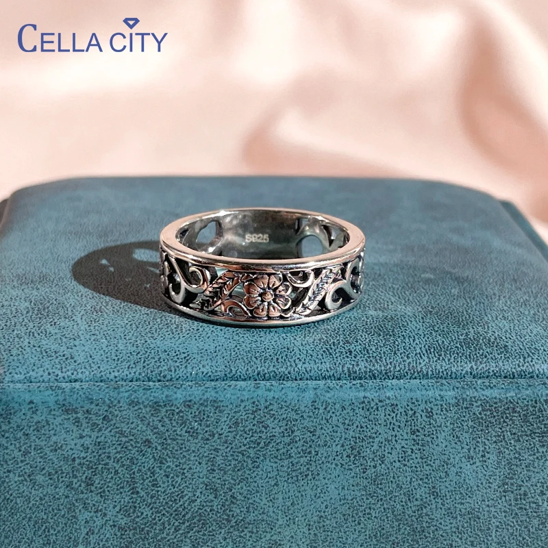 

Cellacity Top Brand Silver 925 Jewelry Rings For Women Anniversary Circle Couple Ring Size 6-10 Wholesale Fine Jewlery Gifts