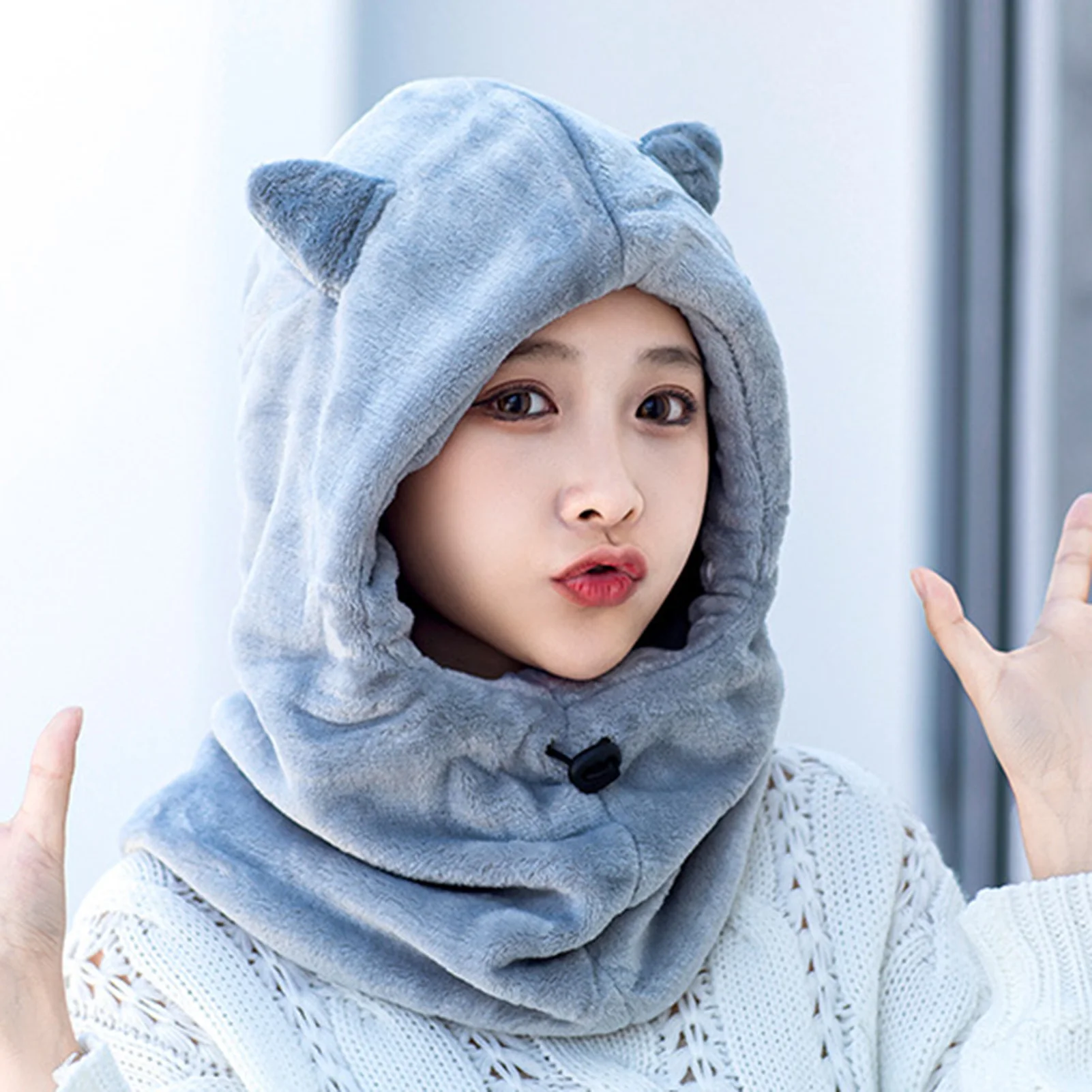 

Женская шапка с защитой от ветра, теплая, прозрачная, регулируемая, зимняя женская шапка