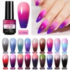 LILYCUTE термальный Гель-лак для ногтей Блестящий цветной полуперманентный отмачиваемый УФ-гель для ногтей с изменением температуры