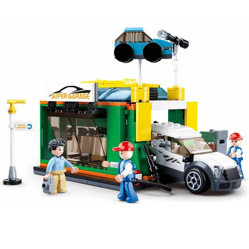 2019 City Technic серия украшения автомобиля мойка модель строительные блоки кирпичики