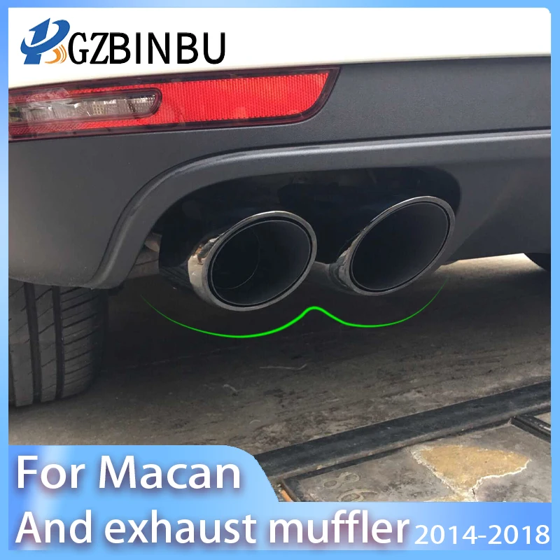 

For Porsche Macan The Tail Throat Macan The Original Car Exhaust Pipe Stainless Steel Modified GTS Throat Muffler 2014-2018