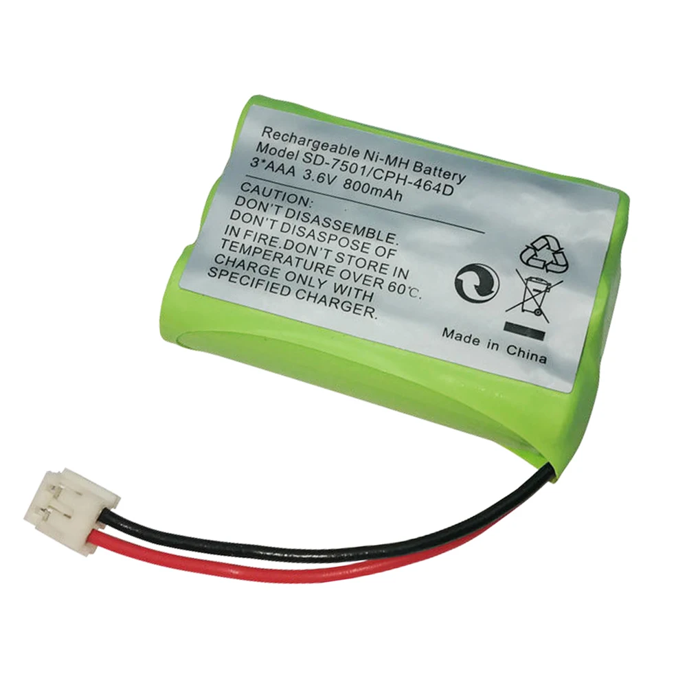 

3.6V 800mAh Ni-MH Battery for SD-7501 V-Tech 89-1323-00-00 AT & T Lucent 27910 CPH-464D 3*AAA 3.6V Replacement BATTERY