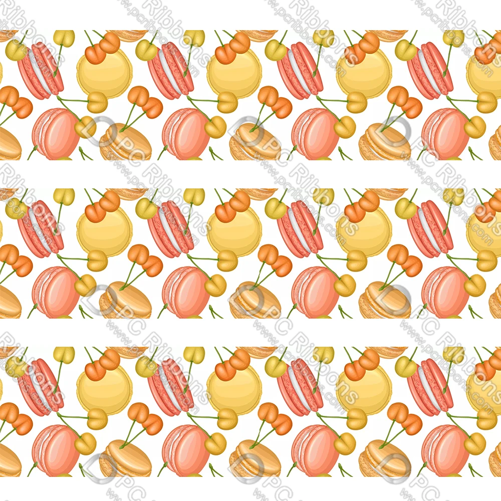 

16-75MM Cartoon Macaron Printed Grosgrain&Sati&16MM Foe Ribbon DIY Handmade Materials Christmas Wedding Gift Wrap Tape 50yards