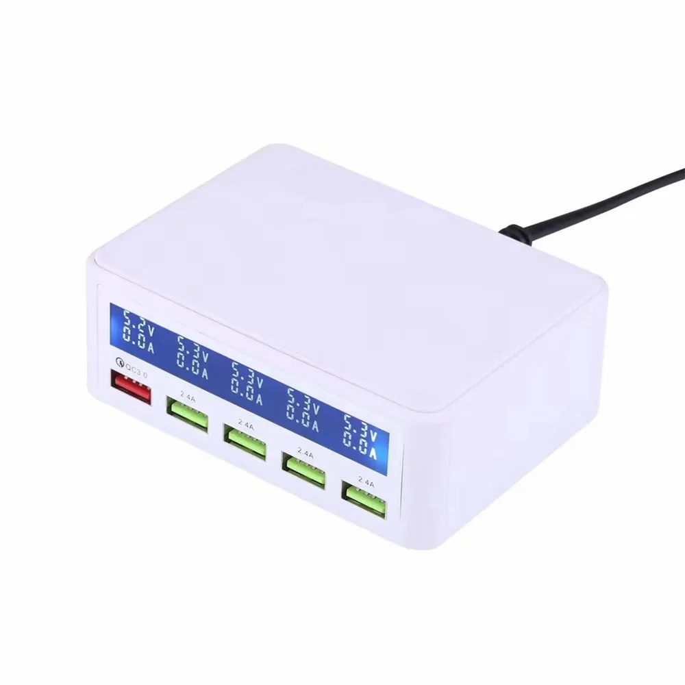 USB зарядное устройство портативное Мульти порт быстрое для iPhone 7 8 XS XR X 5 Порт