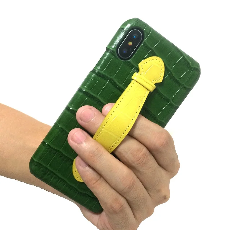 Сапоги из натуральной кожи ручной ремешок держатель чехол для iPhone X XS 10 телефон с
