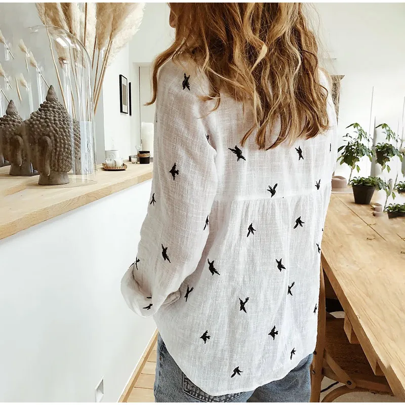 

Blouse shirt long sleeve 2020 loose-fitting casual office blouses plus 5XL.The material is soft and skin-friendly