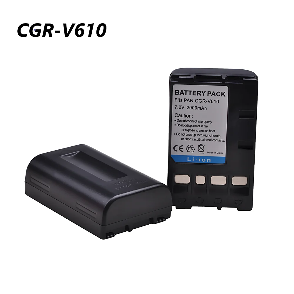 

1Pc 2000mAh CGR-V610 CGR V610 battery for Panasonic NV-RX14, NV-RX18, NV-RX24, RX37, RX18B, RZ10, CGRV610 battery