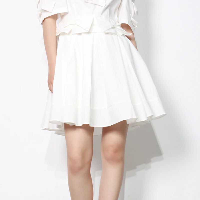 

CHICEVER Bow Patchwork Mini Dress For Women O Neck Short Sleeve High Waist Elegant Dresses Female Fashion Clothing 2021 Style