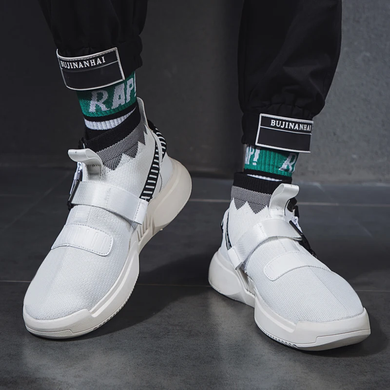 

Fashion 2020 New Shoes Men Sports Running Shoes Men Sneakers Socks Trainers Male High Top Sneakers Mesh Breathable Men's Shoes